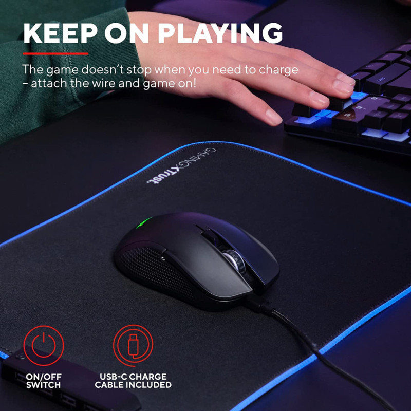 Trust Mouse GXT 923 YBAR WL Black (24888_TRUST)