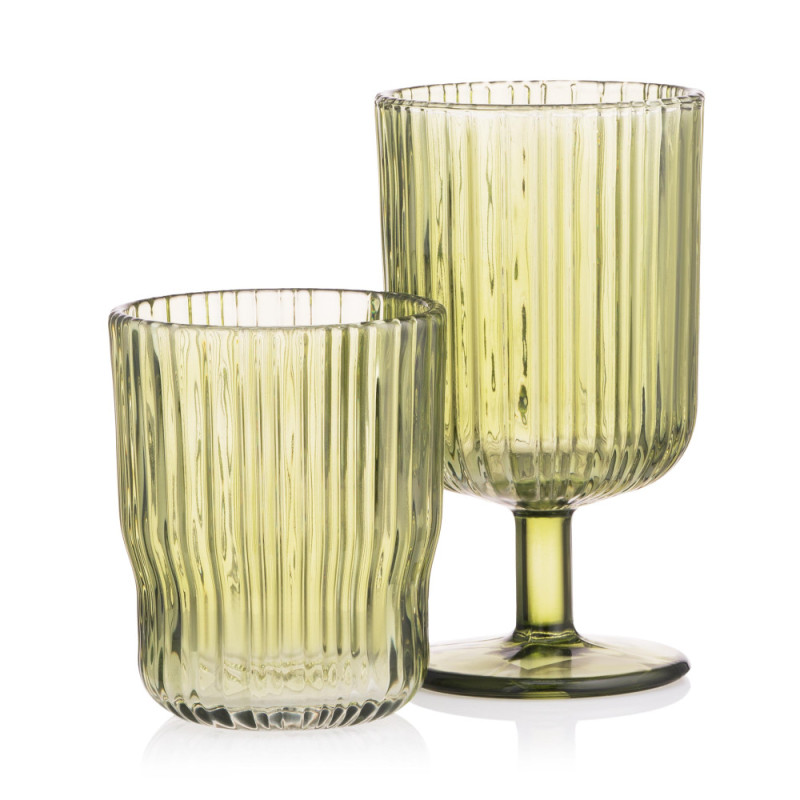 ARDESTO Low glasses set, 300ml, 2pcs, glass, green (AR2630SGR)