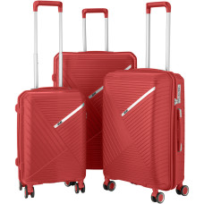 2E PP TROLLEY LUGGAGE SET 3IN1 SIGMA, RED (2E-SPPS-SET3-RD)