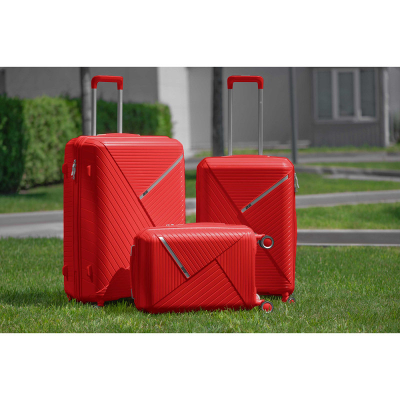 2E PP TROLLEY LUGGAGE SET 3IN1 SIGMA, RED (2E-SPPS-SET3-RD)