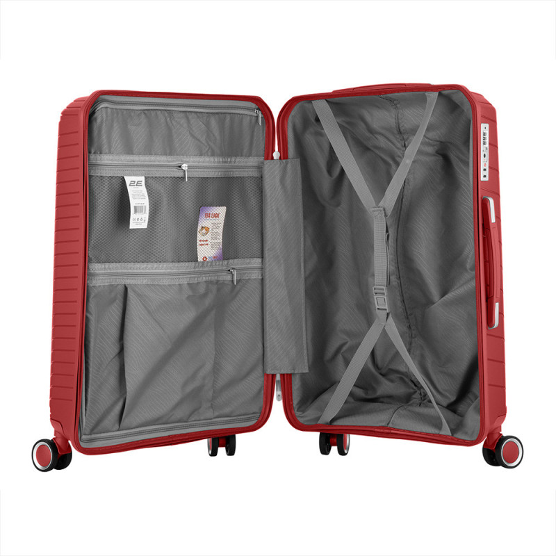 2E PP TROLLEY LUGGAGE SET 3IN1 SIGMA, RED (2E-SPPS-SET3-RD)