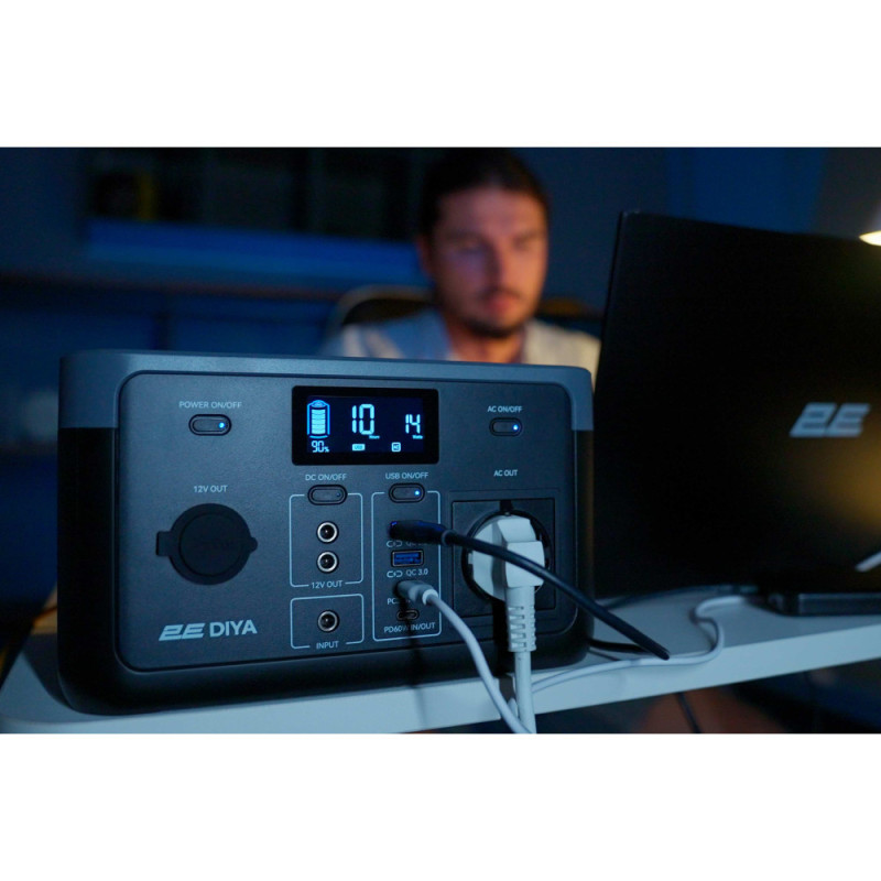 2E Portable Power Station Diya Output Power 300W Battery capacity 320Wh, Fast Charging (2E-PPS03032)