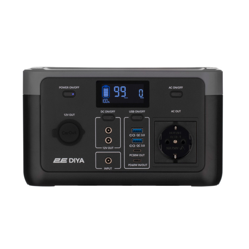 2E Portable Power Station Diya Output Power 300W Battery capacity 320Wh, Fast Charging (2E-PPS03032)