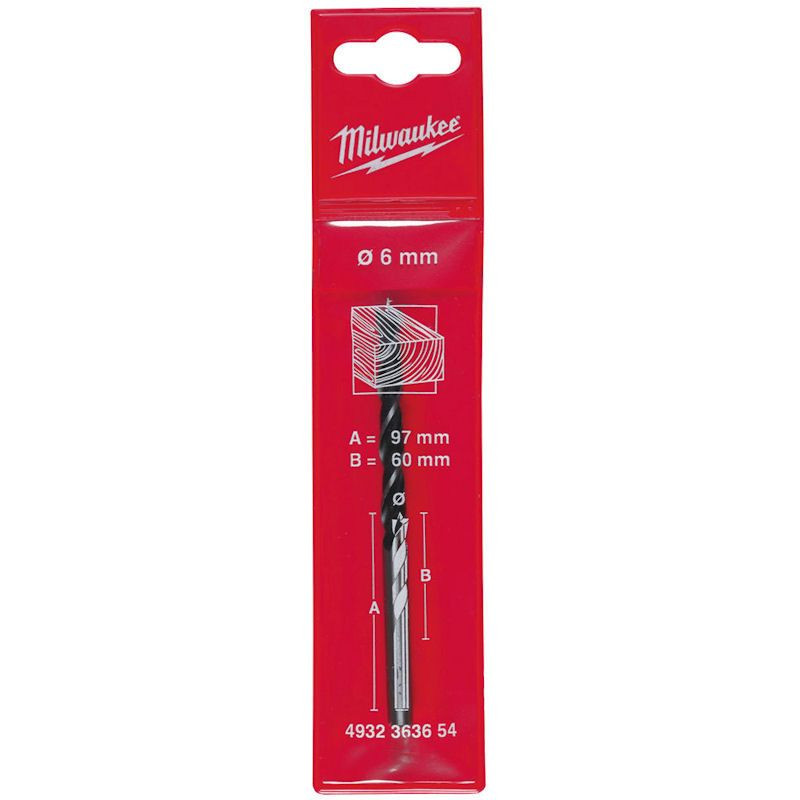 Milwaukee Twist Wood Drill, 6x57x97mm (4932363654)