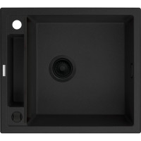 Deante Мойка кухонная Magnetic, гранит, квадрат, без крыла, 560х500х219мм, чаша - 1, накладная, черный матовый (ZRM_N103)