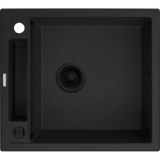 Deante Мойка кухонная Magnetic, гранит, квадрат, без крыла, 560х500х219мм, чаша - 1, накладная, черный матовый (ZRM_N103)