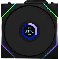 Кулер для корпуса Lian Li UNI Fan TL WIRELESS LCD 120-1, Black (G99.12TLLCD1W1B.00)