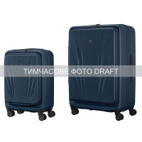Wenger Набір валіз Wenger Skyon Hardside, полікарбонат, (S+L), TSA, 4 колеса, розширення, темно-синій (653571)