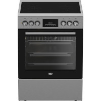 Beko Cooker Beko electrical glass-ceramic, 66L, 60x60cm, display, convection, inox (FBE67310GX)
