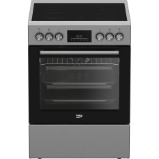 Beko Cooker Beko electrical glass-ceramic, 66L, 60x60cm, display, convection, inox (FBE67310GX)
