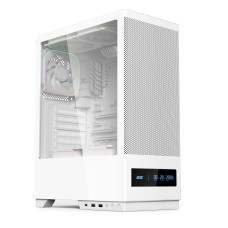 2E Gaming Корпус 2E GAMING Iconic DS V8202W без БП, 1xUSB3.0, 1х USB 2.0, 1xUSB Type-C, 3x120мм ARGB, VGA 330мм, LCS ready, контроллер з пультом, дисплей, TG Side Panel, ATX, белый (2E-V8202W)