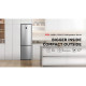 TCL ref with bottom freezer, 201x60x68, ref-314l, freez.-142l, 2doors, E, NF, inv, display ext, fresh zone, variable zone, inox (RP456BIE0BA)