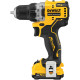 DeWALT Дриль-шурупокрут безщітковий XR Li-Ion 12В акб 2х2А·год 57.5Нм 425-1500об/хв патрон 10мм ЗП кейс 1.1кг (DCD701D2)