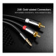Кабель мультимедийный 3.5mm M to 2xRCA M 5.0m AV116 black Ugreen (10591)