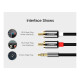 Кабель мультимедийный 3.5mm M to 2xRCA M 5.0m AV116 black Ugreen (10591)