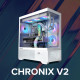 Zalman Корпус Chronix V2 без БЖ, 1xUSB3.0, 1xUSB2.0, 1x Type C, 2x120мм ARGB Reverse, 4x120мм ARGB, VGA 410мм, LCS ready, TG Side/Front Panel, ATX, білий (CHRONIXV2WHITE)