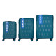 2E 2E Suitcase set 3in1, M7979, polypropylene, (L+M+S), lock (not TSA), anti theft zipper, 4 wheels, light blue (2E-PP-M7979-SET3-LB)