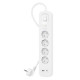 Сетевой фильтр питания Belkin 4хТипF, 16А, USB-A/USB-C 18Вт, 2м (SRB001VF2M-V2)