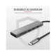 Концентратор Trust HALYX FAST 3USB+CARD READER USB-C ALUMINIUM (24191_TRUST)