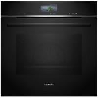 Siemens Духова шафа електрична, 71л, A+, пара, дисплей, конвекція, чорний (HS736G3B1)