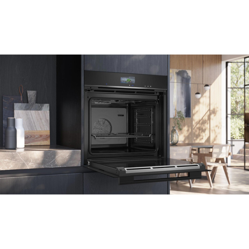 Siemens Oven electrical, 71L, A+, steam, display, convection, black (HS736G3B1)