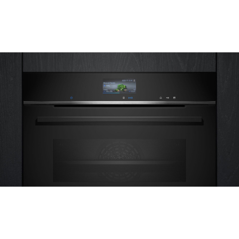 Siemens Oven electrical, 71L, A+, steam, display, convection, black (HS736G3B1)