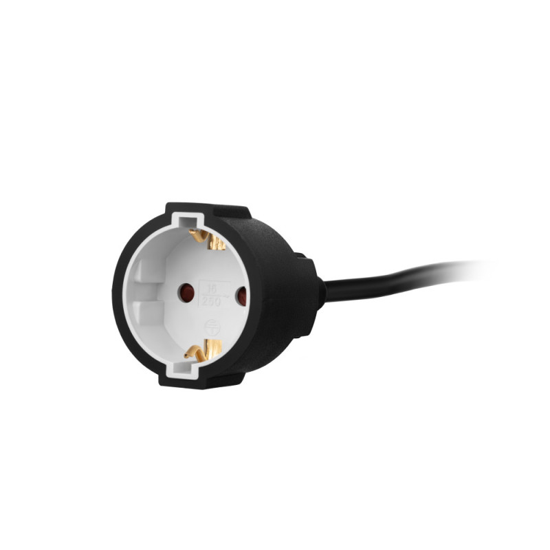2E Мережевий подовжувач 1XSchuko, 3G*1.5мм, 15м, black (2E-PC315M15)