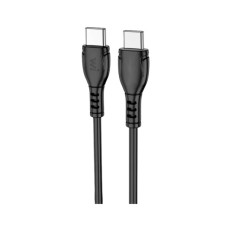 Дата кабель USB-C to USB-C 1.0m 60W PVC black Wibrand (WI.DC/BO1B-CC)