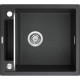 Deante Kitchen sink granite, square, no drainboard, 560х500х219mm, bowl - 1, over-mounted, metallic graphite (ZRM_G103)