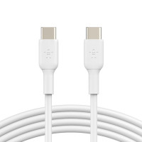 Дата кабель USB-C to USB-C 1.0m PVC white Belkin (CAB003BT1MWH)