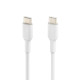 Дата кабель USB-C to USB-C 1.0m PVC white Belkin (CAB003BT1MWH)