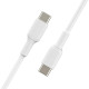 Дата кабель USB-C to USB-C 1.0m PVC white Belkin (CAB003BT1MWH)