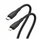 Дата кабель USB-C to Lightning 2.0m PD30W textured PVC black ColorWay (CW-CBPDCL095-BK)