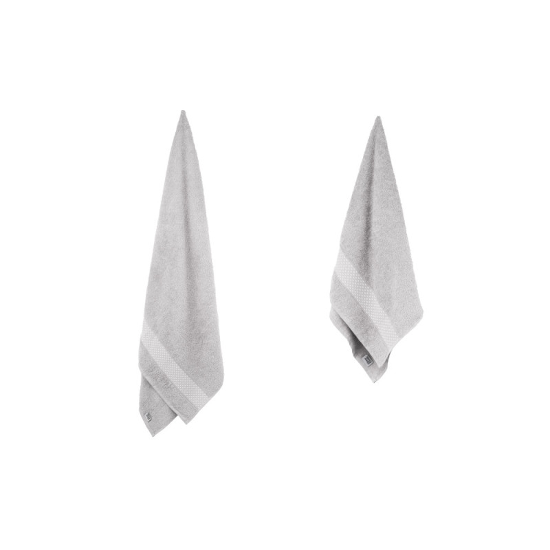 ARDESTO Terry towel set Holiday 2 pcs., 50х90cm, 70х140cm, 100% cotton, silver (ART2557SV)