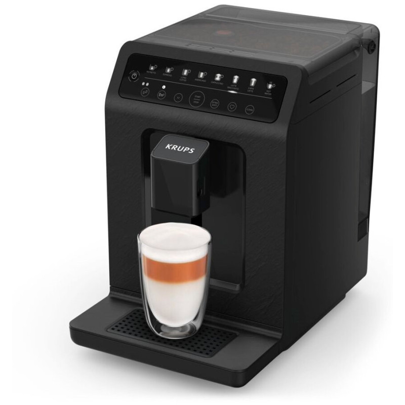 Krups Coffee machine Evidence Eco-Design, 2.3L, auto capuchino maker, auto recipe-6, touch control, black (EA897B10)