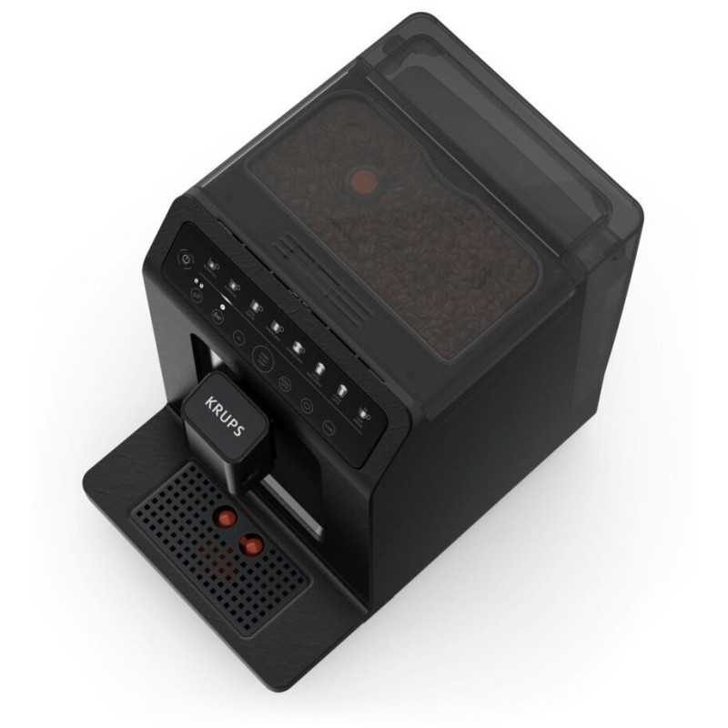 Krups Coffee machine Evidence Eco-Design, 2.3L, auto capuchino maker, auto recipe-6, touch control, black (EA897B10)