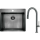 Deante Kitchen set Olfato steel sink ZPO_D10B + tap BQO_D72M, titanium (ZPOED10B)