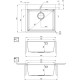 Deante Kitchen set Olfato steel sink ZPO_D10B + tap BQO_D72M, titanium (ZPOED10B)