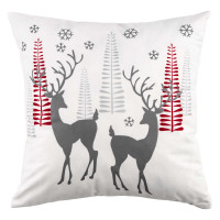 ARDESTO Подушка декор. Christmas Deer 45х45см, 100% поліестер, білий (ART1032HD)