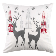 ARDESTO Подушка декор. Christmas Deer 45х45см, 100% поліестер, білий (ART1032HD)