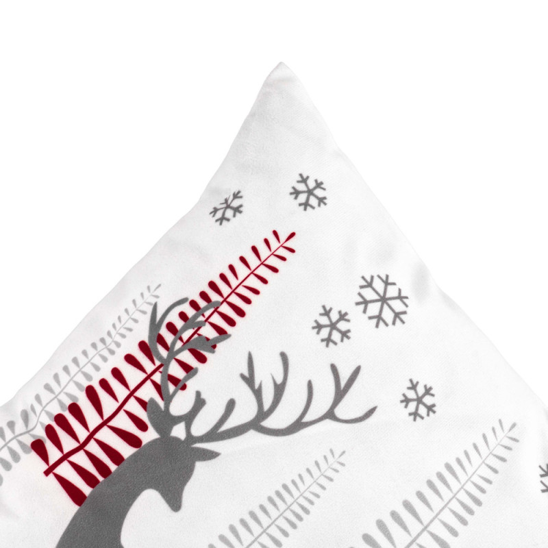 ARDESTO Подушка декор. Christmas Deer 45х45см, 100% поліестер, білий (ART1032HD)