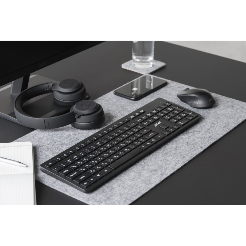 2E Keyboard membrane KS260 106key, WL, EN/UK, black (2E-KS260WB)