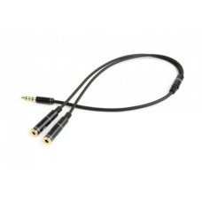 Кабель мультимедийный 3.5mm M to 2x3.5mm F 0.2m (4pin) Cablexpert (CCA-417M)