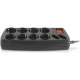 Сетевой фильтр питания REAL-EL REAL-EL RS-10 Protect, 5m, black (EL122300040)