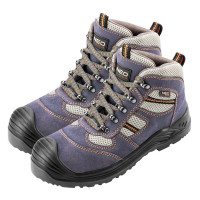 Neo Tools Work boots, suede, shock absorption, anti-puncture, steel toe cap, S1P SRC, CE, size 45(30cm), blue (82-046)