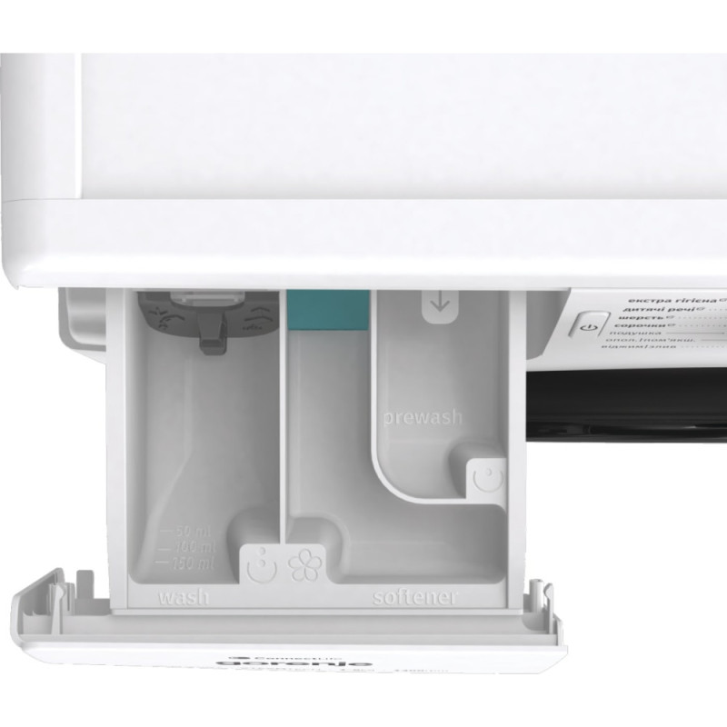 Gorenje Стиральная машина фронтальная, 8кг, 1400, A+++, 55см, дисплей, инвертор, пар, Wi-Fi, белый (WPNEI84A1SWIFI)