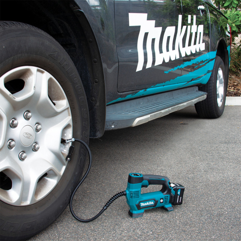 Makita Компрессор автомобильный аккумуляторный MP100DZ, 10.8 В CXT, SOLO