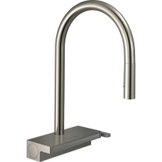 Hansgrohe sink tap Aquno Select M81, spout lenght - 220mm, swivel, pull-out, 1-handle, steel (73837800)