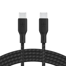 Belkin Cable USB-C - USB-C BRAIDED 100W 2m Black (CAB014BT2MBK)