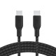 Belkin Cable USB-C - USB-C BRAIDED 100W 2m Black (CAB014BT2MBK)